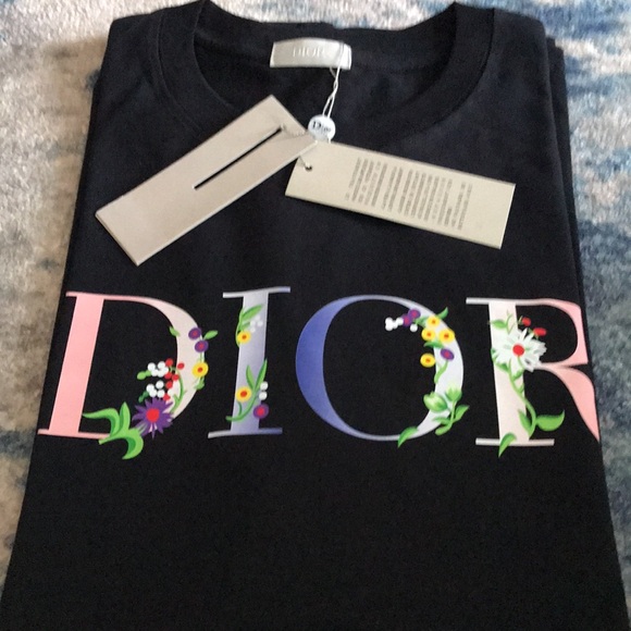 Dior Black Logo T-Shirt SMALL - Picture 3 of 4